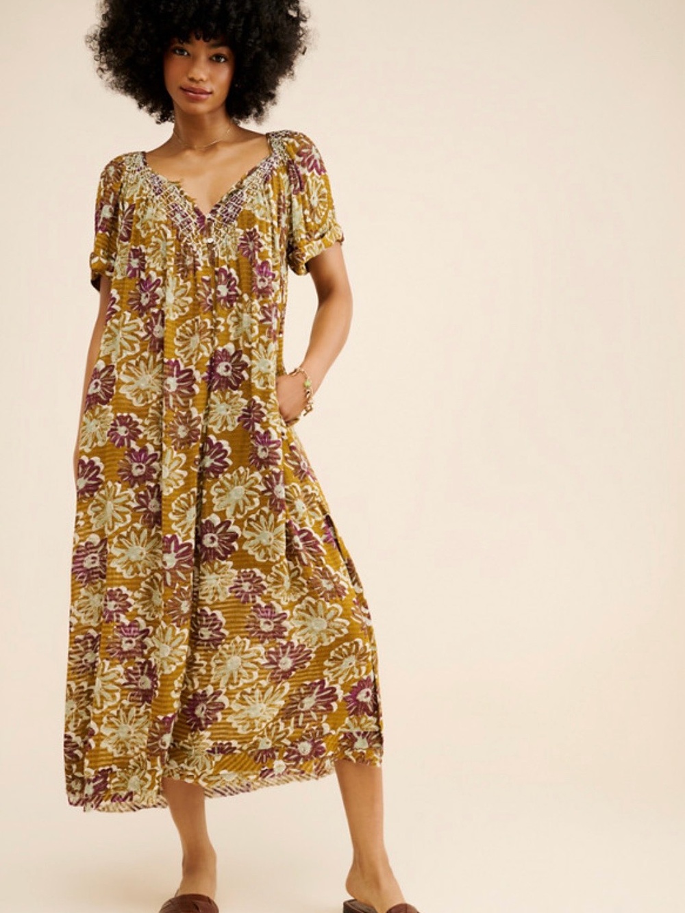 Free People Casting Shadows Midi Dress